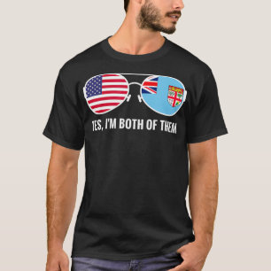 USAフィジーフラグサングラスフィジーンレッドネック Tシャツ