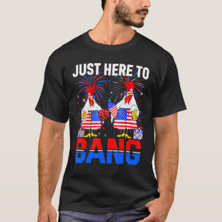 USAフラグチックな農家の独立記念日 バンバンするだけ Tシャツ