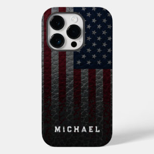 USAフラグレザーのフェイク背景をカスタマイズする Case-Mate iPhone 14 PROケース