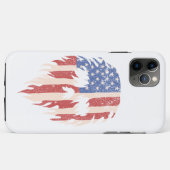USAフラグ スカル ビアード | ダメージ加工された愛国的なデザイン Case-Mate iPhoneケース (裏面(横))