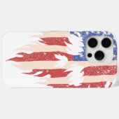 USAフラグ スカル ビアード | ダメージ加工された愛国的なデザイン Case-Mate iPhoneケース (裏面 (横))