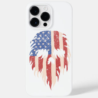 USAフラグ スカル ビアード | ダメージ加工された愛国的なデザイン Case-Mate iPhone 14 PRO MAXケース