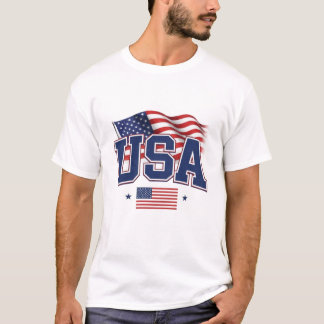 USAフラグ バーシティーTシャツ | 愛国的なPODのベストセラー Tシャツ
