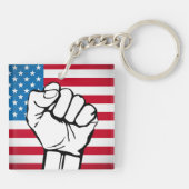 USAフラグ|上昇拳 キーホルダー (裏面)