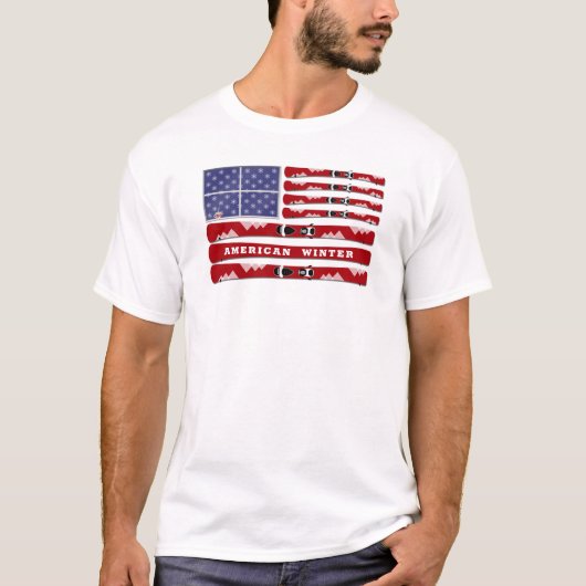USAフラグ（冬用） Tシャツ (正面)