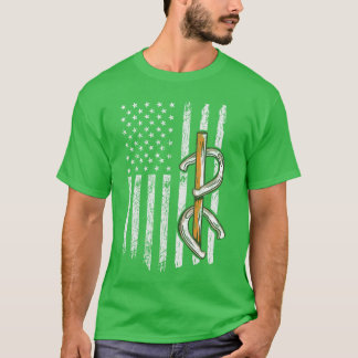 USAフラグ 馬蹄投げゲーム Tシャツ
