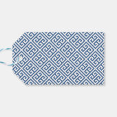 USAフラッグズ愛国的モノグラムクレストウェディングシャワー ギフトタグ (裏面横)