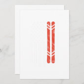 USAフログスキースキースキースキースキースキースキースキースキーウィンタースポーツ山脈 招待状 (正面/裏面)