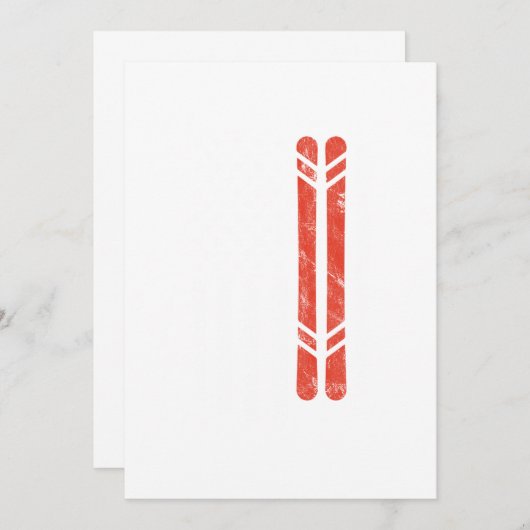 USAフログスキースキースキースキースキースキースキースキースキーウィンタースポーツ山脈 招待状 (正面/裏面)