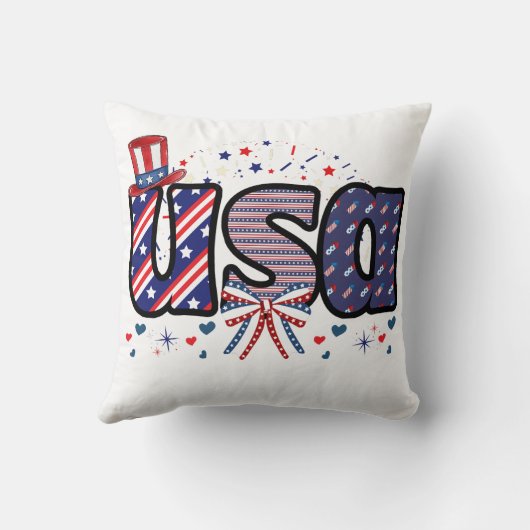 USAプライドハット&ボウティー クッション (裏面)