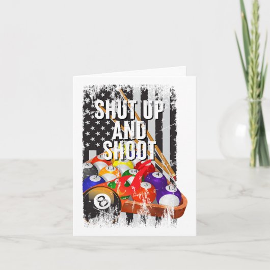 Usaプールクールビリヤード引用文シャットアップとSh カード (正面)