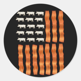 USAベーコンフラッグピグヴィンテージ ラウンドシール