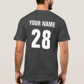 USAホッケーTシャツ（名前と番号付き）プリント Tシャツ (裏面)