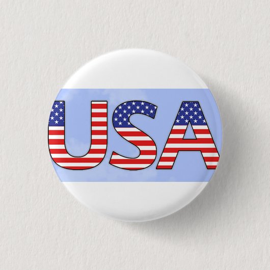 USAボタンとラニヤード 缶バッジ (正面)