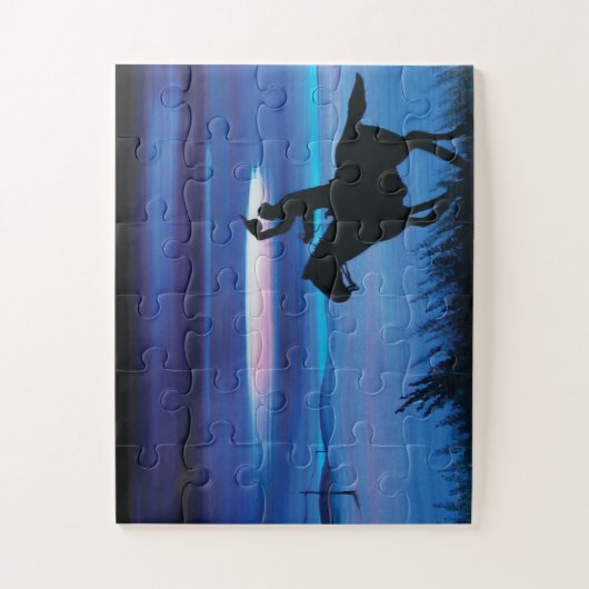 USAポニー表現🐎カウボーイ絵を描ライダーズ ジグソーパズル (縦)