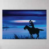 USAポニー表現🐎カウボーイ絵を描ライダーズ ポスター (正面)