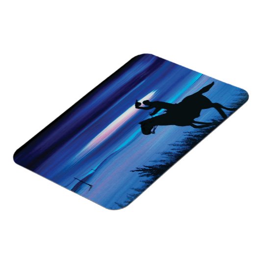 USAポニー表現🐎カウボーイ絵を描ライダーズ マグネット (左側)