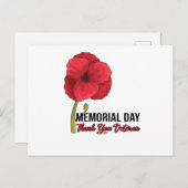 USAポピーポピーメモリアルデー退役軍人デイプライド ポストカード (正面/裏面)