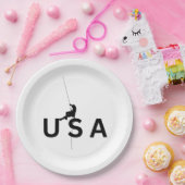 USAマウンテン登山 ペーパープレート (パーティー)