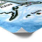 USAマンガ地図HUGE ポスター (角)