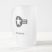 USAマンタスティックブラック フロストグラスビールジョッキ (正面左)