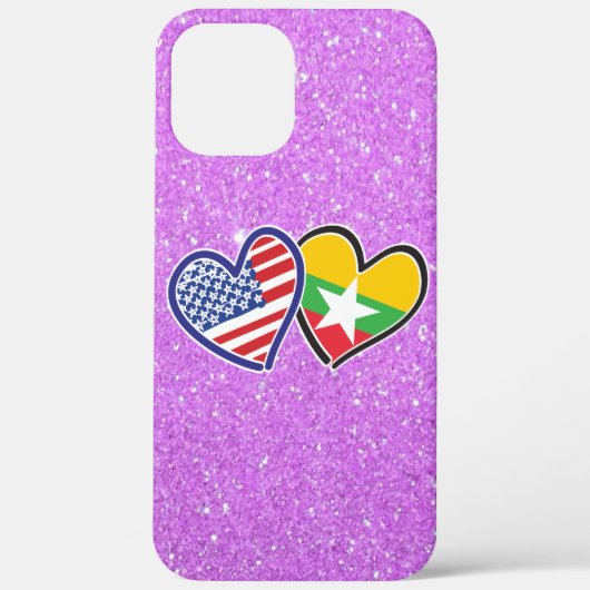 USAミャンマーラブハート Case-Mate iPhoneケース (裏面)
