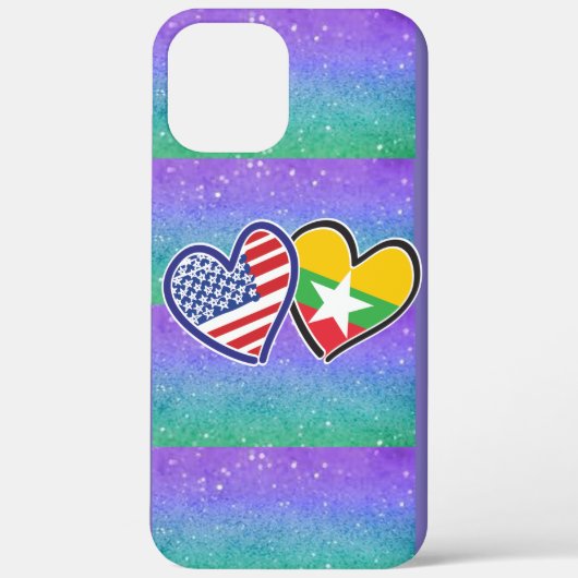USAミャンマーラブハート Case-Mate iPhoneケース (裏面)