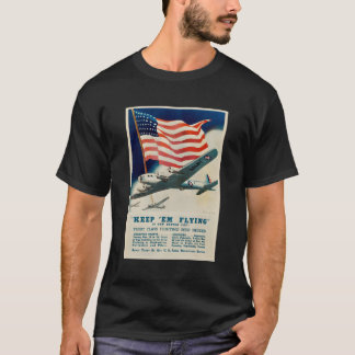 Usaミリタリー募集ヴィンテージのポスターフォート飛んでいる Tシャツ