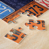 USAライセンスプレートアートコラージュの探索 ジグソーパズル (側面)