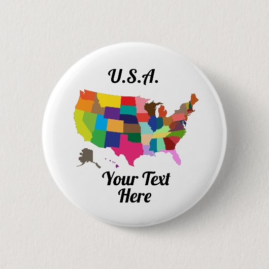 USAラウンドボタン 缶バッジ (正面)