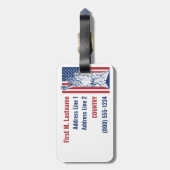 USAリバティカスタム文字ラゲッジタグ ラゲッジタグ (裏面縦)