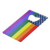 USAレインボープライド クレジットカード栓抜き (正面アングル)
