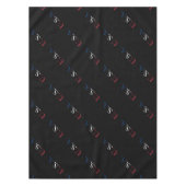 USAレッドホワイトアンドブルーレタリングデザイン テーブルクロス (正面)