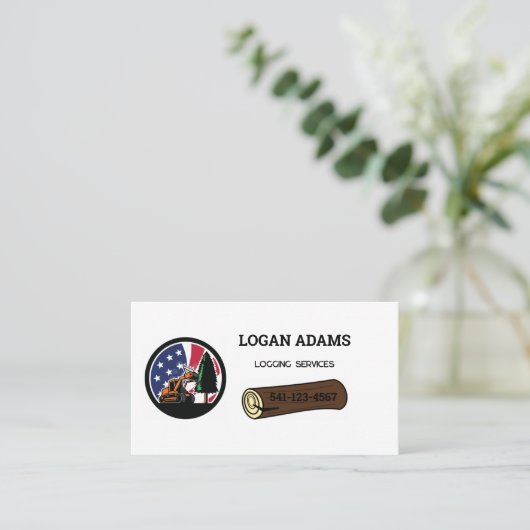 USAログサービスの名刺 名刺 (スタンド正面)