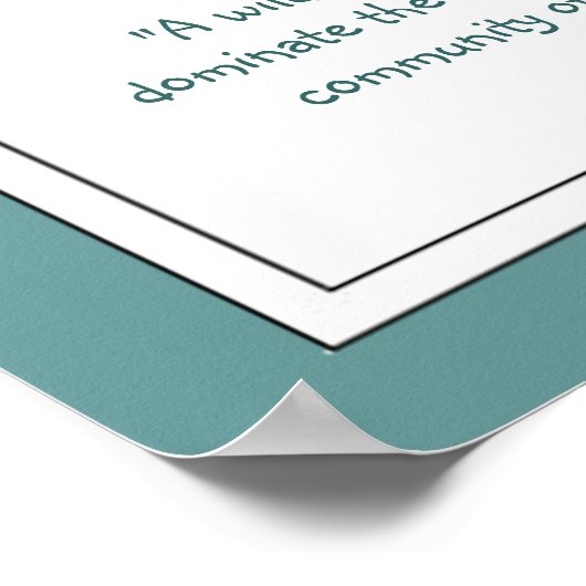 USAワイルダネス法引用文、水の色ルーン ポスター (角)