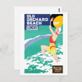 USAヴィンテージ旅行ポスター復元 ポストカード (正面/裏面)