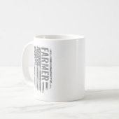 USA国旗のディストressedデザインの農家向け コーヒーマグカップ (正面左)