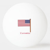 USA国旗サンダーカーブ 卓球ボール (裏面)