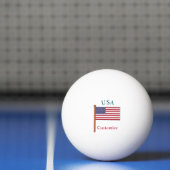 USA国旗サンダーカーブ 卓球ボール (ネット)