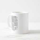 USA国旗メカニックデザイン コーヒーマグカップ (正面左)