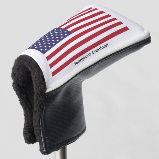 USA国旗 赤白青 ストライプ ゴルフ ヘッドカバー (3/4 正面)