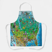 USA地図 エプロン (正面)