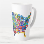 USA地図 カフェラテマグ (右アングル)