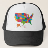USA地図 キャップ (正面)