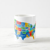 USA地図 コーヒーマグカップ (中央)