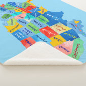 USA地図 シェルパブランケット (3/4)