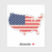 USA地図 シール (シート)