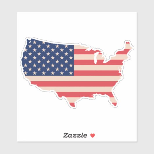 USA地図 シール (シート)