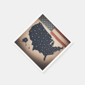 USA地図 スタンダードカクテルナプキン (角)