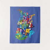 USA地図 タペストリー (正面)